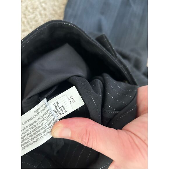 Prologue Black White Pinstripe Straight-Leg Pants, Size 6 - Picture 7 of 8